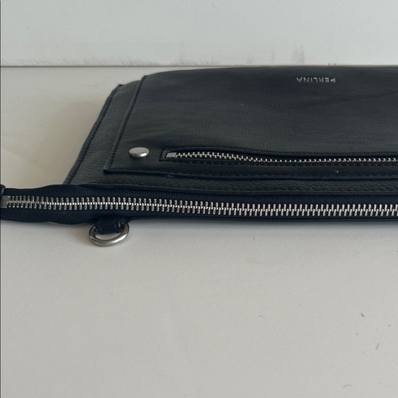 Perlina Black Leather Shoulder Bag - Picture 6 of 8